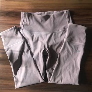 Lululemon Distressed Blush Pink Leggings